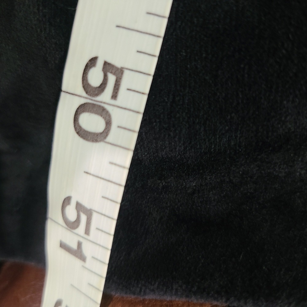 Devi Black Velvet Long Sleeve Midi Dress 8152 Rayon Scoop Neck Womens Medium - Picture 11 of 12